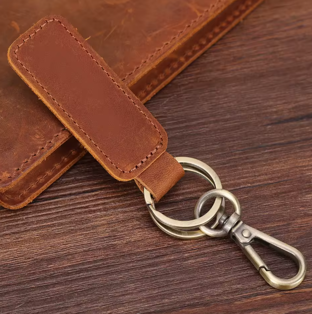 Leather Rectangle Keychain