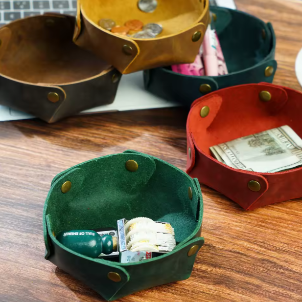 Leather Tray Round
