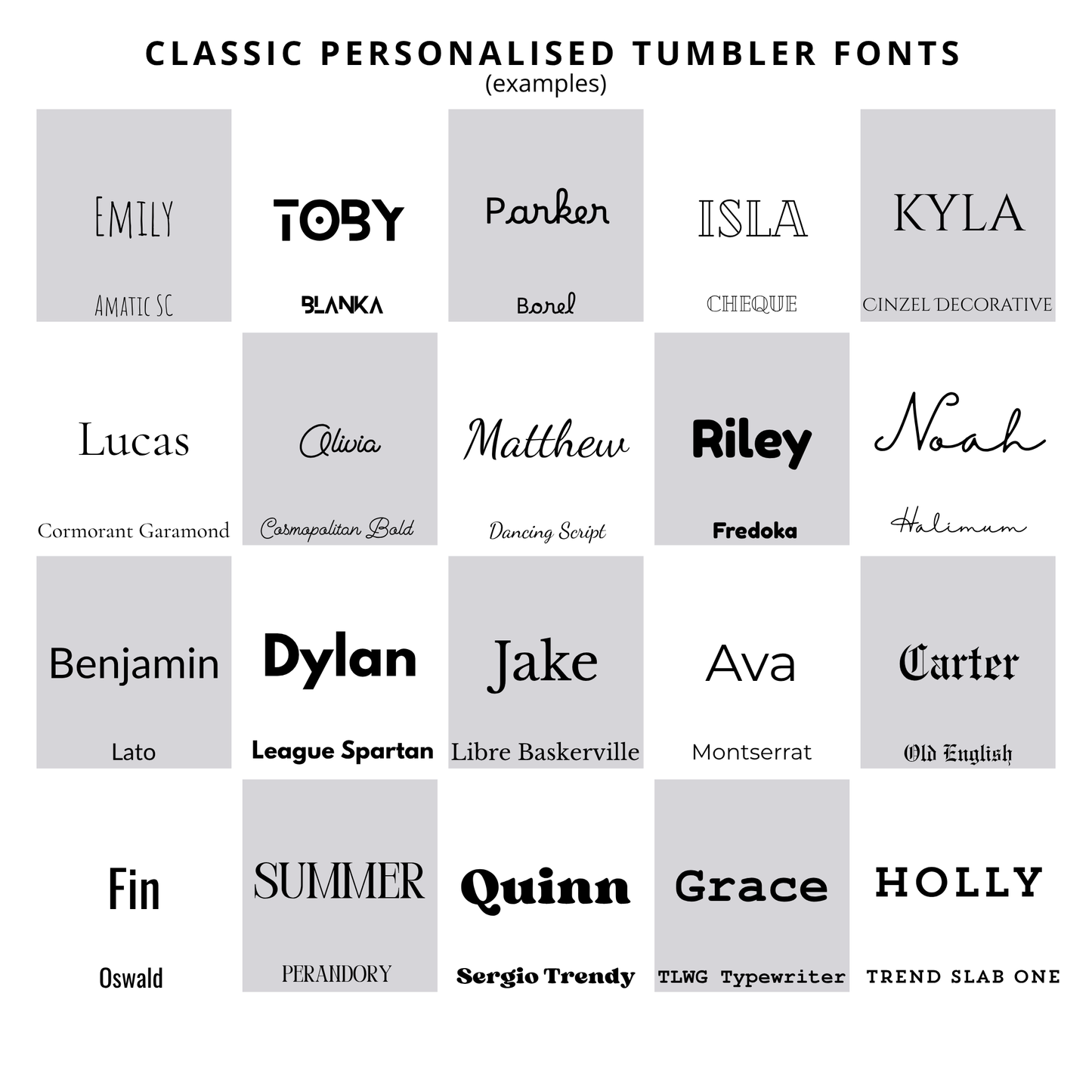 Classic Personalised Tumbler