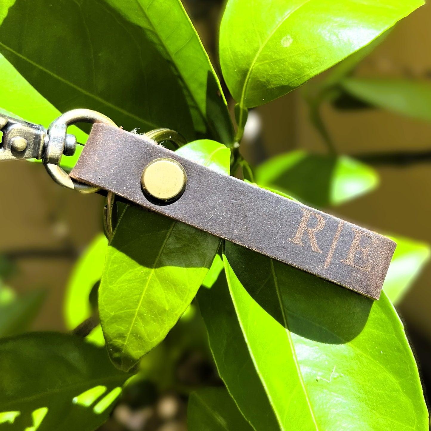 Leather Hoop Keychain