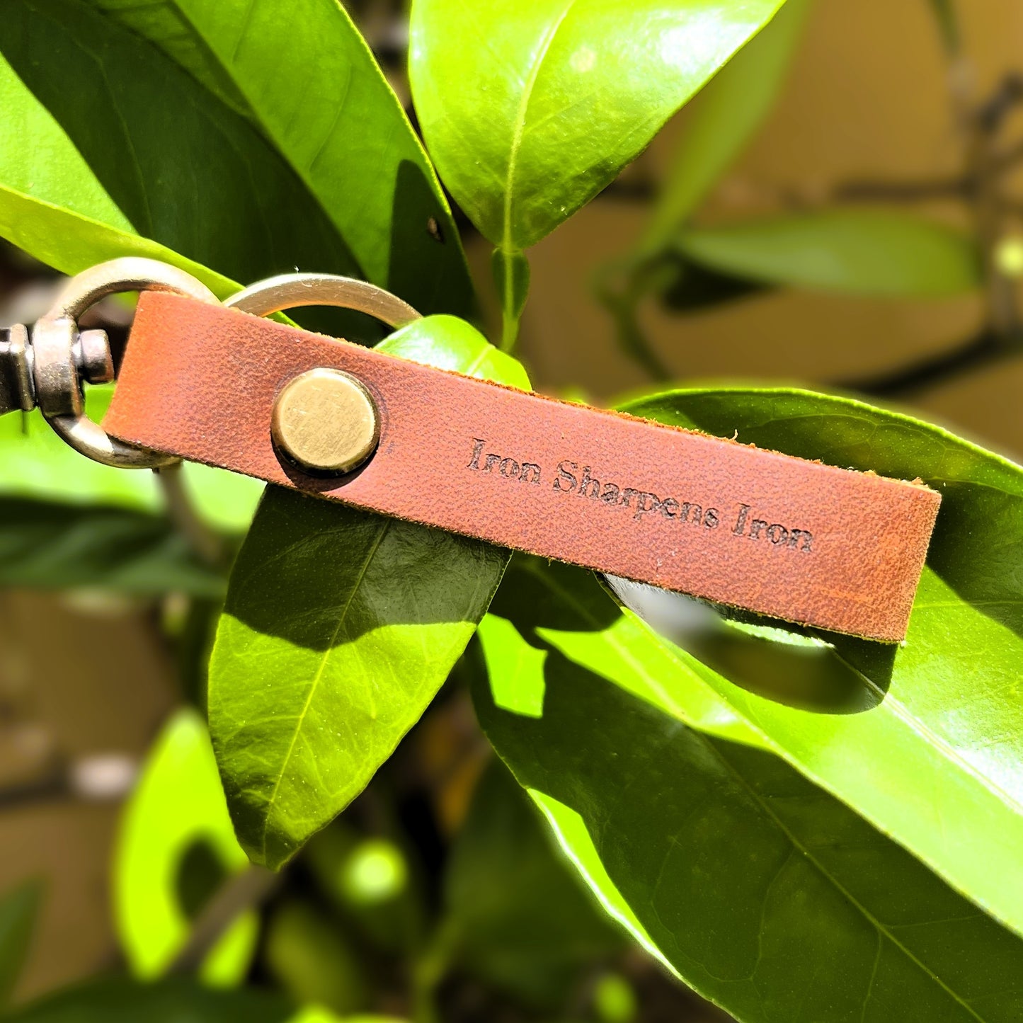 Leather Hoop Keychain