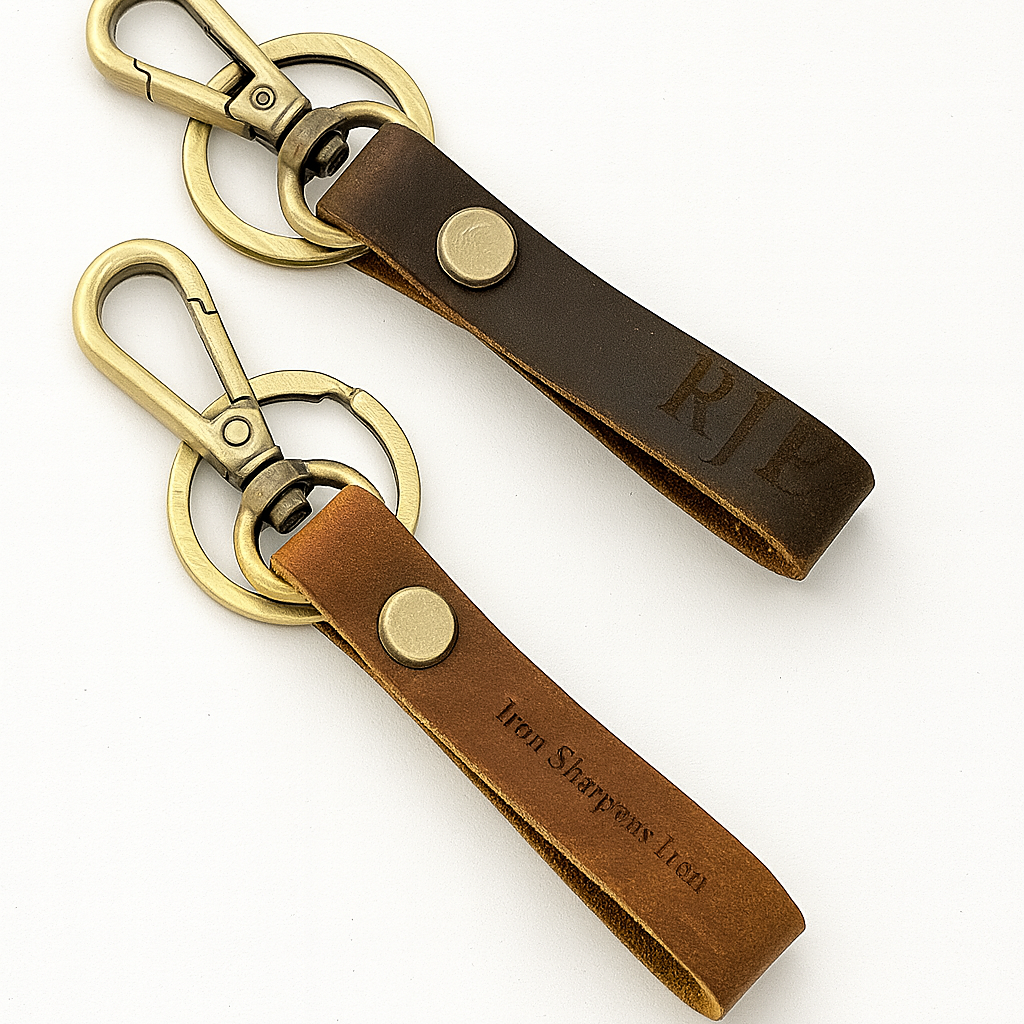 Leather Hoop Keychain