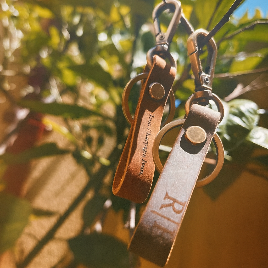Leather Hoop Keychain
