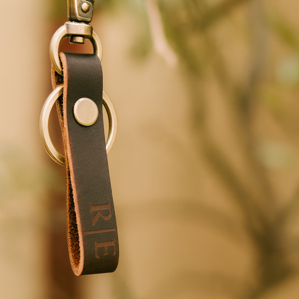 Leather Hoop Keychain