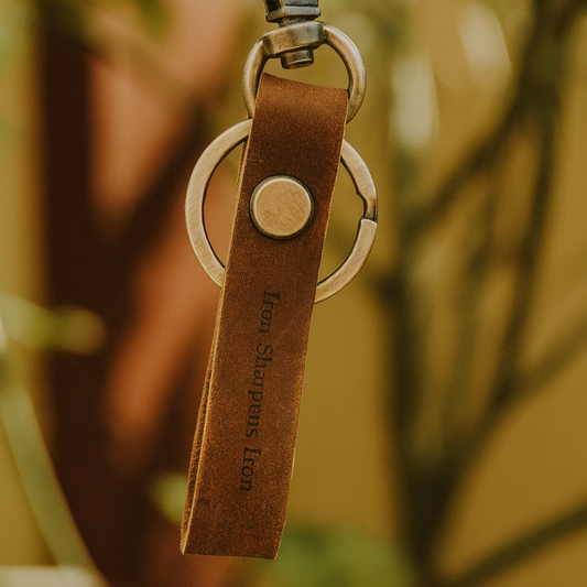 Leather Hoop Keychain